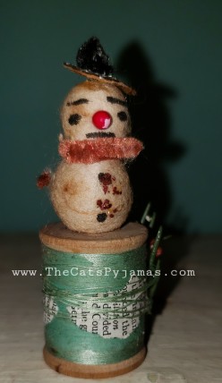 Spun Cotton Snowman #3